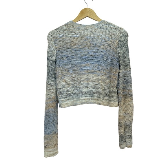 Free People Stylish Knit Pastel Zip-Up Cardigan Jacket, Size Medium - Picture 8 of 8